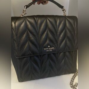 NWOT Kate Spade Black Quilted Brayden Briar Lane Backpack/Crossbody